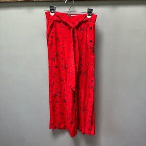 Wilfred Aritzia Flame‎ Scarlet Floral Faun Pant- Size XS